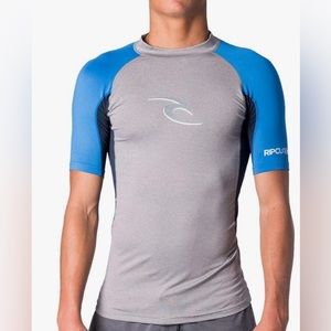 Rip Curl performance fit 50+ UPF sun protection rating rash guard Medium